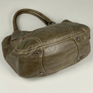 Prada brown Shoulder tote Bag turnlock logo leather